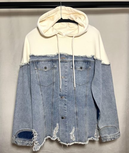 JACHETA TIP HANORAC BEJ CU JEANS